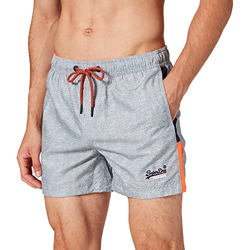 Superdry Beach Volley Swim Short Bermudas, Gris Plateado, XXL para Hombre precio