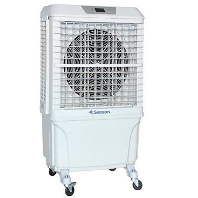 SEASON Climatizador nebulizador Ventilador SVE-8P evaporativo Gran caudal 8.000 m3/h 60 litros 3 velocidades terraza Bar jardín