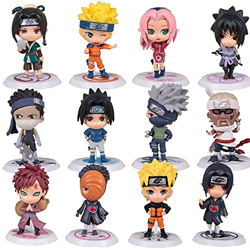 Naruto Cake Topper Decoración Tartas,12 pcs Naruto Figures Decoración para Pastel de Cumpleaños,Acción de Naruto Figuras Modelo Muñeca para Baby Showe precio