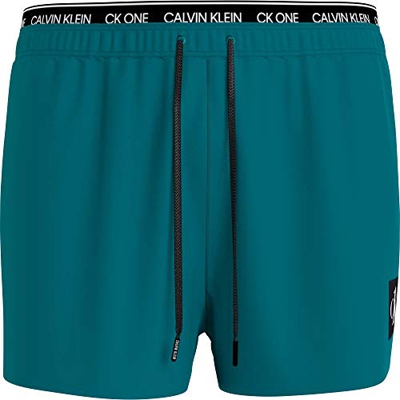 Calvin Klein Short Double WB Baador para Hombre, Seans Verde Azulado, XL