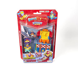 SUPERTHINGS - Blister Con 4 Superthings (1 Plateado) + 1 Kazoom Slider + 1 Kazoom Ramp (hay 4 variantes posibles, producto enviado al azar características