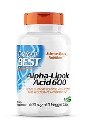 Doctor's Best, Alpha-Lipoic Acid (Alpha Lipoic Acid), 600 mg Depot, Dosis para 2 Días, 60 Cápsulas veganas, Altamente Dosificadas, Probadas en Laborat precio