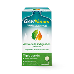 GaviNatura - Alivio de la indigestión y el ardor, triple acción, con ingredientes de origen 100% natural - 14 comprimidos en oferta