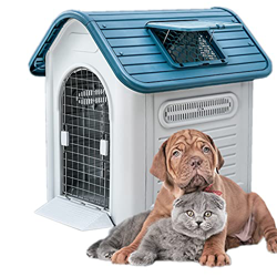 Caseta Perros Exterior Grande/Pequeña/Mediana, Caseta Perros Exterior Resina Plastico, Casa Perro Exterior Interior, Casita para Perros, Impermeable c en oferta