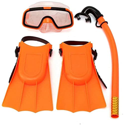 GTJF Máscara de Buceo Máscara de Buceo Junior Snorkeling Set Diving Mask Goggles Fippers Scuba Natación Buceo Totalmente Ajustable Correa para el Snor características