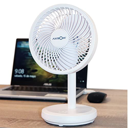 AXSOM - COOLSILENT Mini Ventilador Portátil De Mesa Silencioso, Ventilador para Mesa con diseño Delgado y Cable de Carga, Ventilador con Cuatro Veloci en oferta