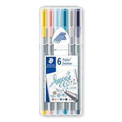 STAEDTLER 334SB6CS12 Triplus Fineliner - Estuche exclusivo STAEDTLER box con 6 rotuladores fineliner colores tendencia Hygge precio