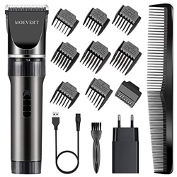 Cortapelos Hombre, Moevert Maquina Cortar Pelo Profesional Máquina Cortapelo Cabeza Maquinilla Eléctrica Cortadora de Pelo Recortadora con 9 Peine Bat en oferta