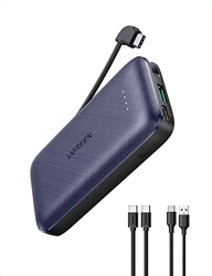 UGREEN 10000mAh Batería Externa 20W PD QC 3.0 con Cable USB C Integrado, Mini Power Bank Cargador portátil móvil Compatible con iPhone 12 Pro MAX Se 1 características