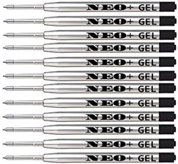 Recambios de bolígrafo duraderos, punta de tamaño medio, tinta de gel negra, 12 unidades También válidos para bolígrafos Parker Recambio estilo G2, co en oferta