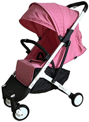 Cochecito de bebé, barra plegable liviana Alta paisaje reclinable Toldo Cesta de compras, para niños pequeños y niños (Color : Pink) características