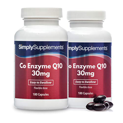 Coenzima Q10 30mg - ¡Bote para 12meses! - 360 cápsulas - SimplySupplements características