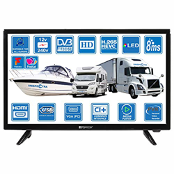 Autocaravanas Caravana Camper Barco 12v 24 Pulgadas 61cm LED Full HD Digital TV DVB-T2/C/S2 TDT, Cable, Satélite TV. 12V 220V USB PVR & Reproductor Mu en oferta