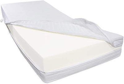 Dibapur® R45H6 - Colchón de espuma fría (muy resistente, hasta 200 kg, funda de tejido doble, altura total: 25 cm (150 x 190 cm)