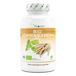 Original Organic Ashwagandha - 365 Cápsulas - Precio de lanzamiento - Altamente dosificado con 1950mg por porción diaria - Genuina baya india para dor características