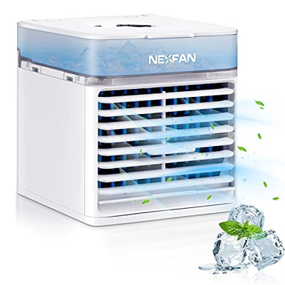 Aitsite Aire Acondicionado, Mini Enfriador de Aire con Filtro de Enfriamiento y 3 Velocidades, Ventilador de Escritorio Humidificador Purificador de A