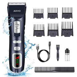 AEVO Cortapelos Electrónico Recargable, Máquina de Cortar Pelo Inalámbrica Batería 2200mAh, Kit Profesional Fácil y Seguro, Longitud Ajustable, con 6  características