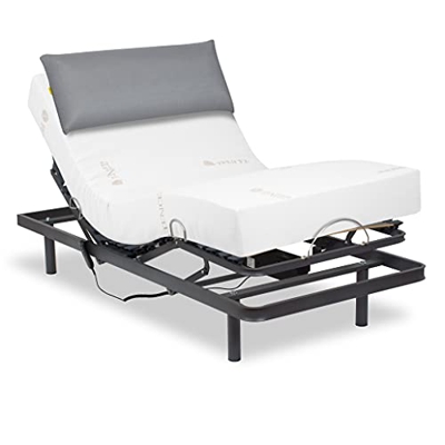 Ferlex - Pack Cama articulada eléctrica con colchón ortopédico visco Tencel viscoelástica Premium (105x190, Mando por Cable)