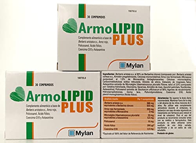 Mylan Armolipid Plus caja de 30 comprimidos .- PACK 3 Cajas (total 90comprimidos)
