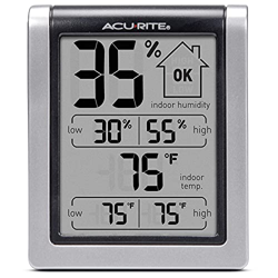 ACURITE 00613 00613-Higrómetro Digital y termómetro para Interiores (calibrado), Negro, 3" H x 2.5" W x 1.3" D características