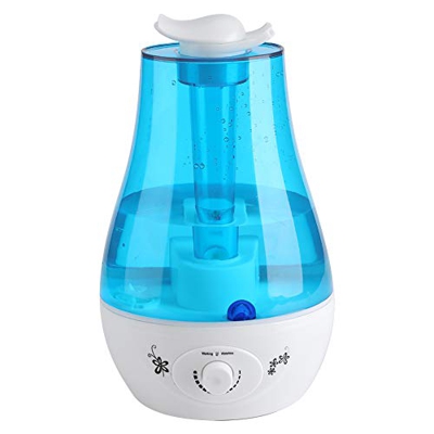 Humidificador de aire, 3L Depósito Agua de Gran Capacidad Luz Nocturna y Apagado Automático Vapor Frío 360° rotativo salidas No Ruido Ambientador Humi