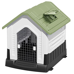 XYF Caseta para Perros es Duradera e Impermeable, Pet Casa de Perro con Rejillas de ventilación, Refugio de plástico para Cachorros de 25,9 Pulgadas,  precio