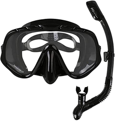 GTJF Máscara de Buceo Mascarilla de Snorkel Professional Buceo Submarino Mascarilla Gafas Amplia Visión Amplia Equipo de Deportes acuáticos con Anti-N precio