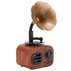 Novedoso Altavoz Bluetooth Retro, 5W Altavoces Portátiles de Madera de Plástico Vintage Bluetooth 4.2 Tarjeta Enchufable Altavoz Reproductor de Música precio