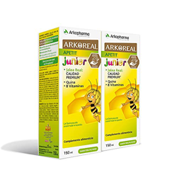 Arkoreal Jarabe Apetit Junior 150ml Pack x2 | Jalea Real, Quina y 8 Vitaminas | Estimula el Apetito | Sabor a Pera - Plátano | Complemento Alimenticio precio