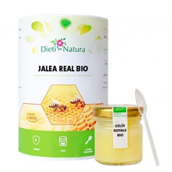 Tarro Jalea Real Bio (30g) de Dieti Natura. Ayuda a las defensas naturales y a la energía. (Bote de 200 cápsulas) características