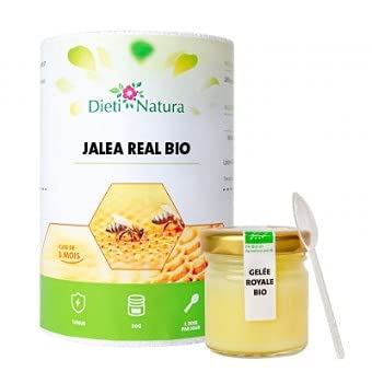 Tarro Jalea Real Bio (30g) de Dieti Natura. Ayuda a las defensas naturales y a la energía. (Bote de 200 cápsulas)