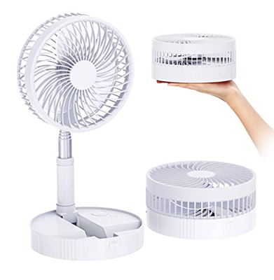 Ventilador portátil con batería, 7200 mAh, recargable, 24 horas de batería, escritorio, 4 velocidades ajustables, ventilador de pie de Löwenbiss Easy 