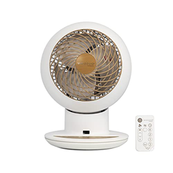 Iris Ohyama 531529 Ventilador de mesa potente y silencioso con control remoto, Temporizador, Oscilación multidireccional, 30m², 38W, Blanco mate/Aspec en oferta