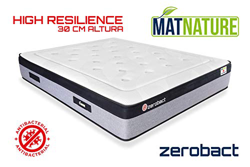 Matnature | Colchón Antibacterial Modelo Zerobact | Altura 30 cm | Colchón Viscoelástico | Colchón High Resilience | Gran Confort | Todas Las Medidas en oferta