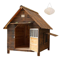 Casa para Perros y Gatos – para Exterior y Interior de Madera – Facil y Rapido Montaje – Casetas para Perros Exterior Grande de Madera con Puerta y Ve precio