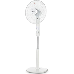 Grunkel - FAN-B16TECSILENCE - Ventilador de pie programable con Mando a Distancia y Temporizador hasta 7,5 Horas. 6 velocidades y 3 Modos - 60W - Blan en oferta