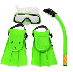 GTJF Máscara de Buceo Máscara de Buceo Junior Snorkeling Set Diving Mask Goggles Fippers Scuba Natación Buceo Totalmente Ajustable Correa para el Snor características