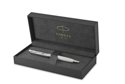 Parker Sonnet - Bolígrafo (con lacado en color perla y tapa de metal, con adorno acabado en paladio y punta media, en estuche) en oferta