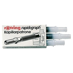 Pack de 3 cartuchos de tinta para bolígrafo Rolling Rapidograph, color negro precio