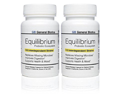 Equilibrium Daily 115-Strain Probiotic Prebiótico - El más alto conteo de deformaciones en el mundo - Suplemento efectivo y fácil de tragar- 2 Botella características