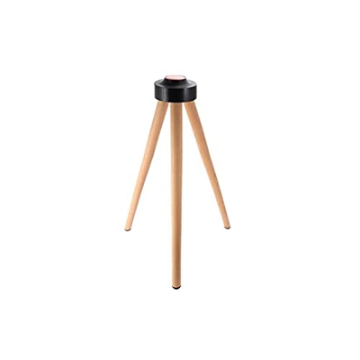 Soporte de trípode de madera y plástico para altavoz de audio de estructura triangular simple, soporte de altavoz desmontable 60 cm palo de madera ant