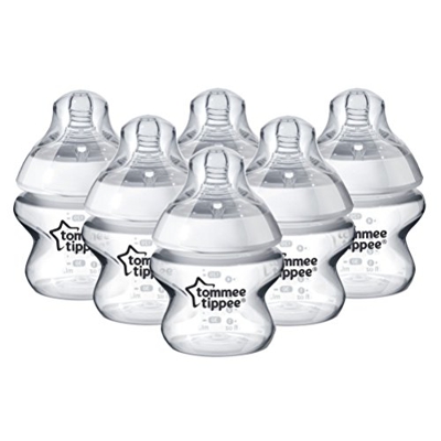 Tommee Tippee Biberones Closer to Nature, 150 ml, 6 Unidades, Transparente