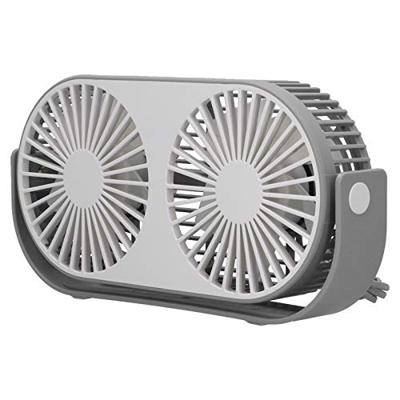 Mini Ventilador portátil de ABS y Silicona, Ventilador eléctrico de bajo Consumo de energía para Uso en la Oficina de Estudio en el Dormitorio(Blanque