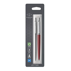 Parker Jotter London paquete Duo Discovery: bolígrafo de acero inoxidable y bolígrafo de gel de color rojo Kensington en oferta