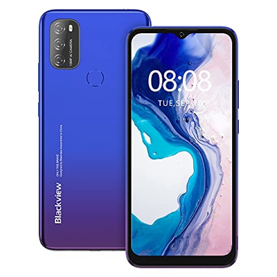 Android 11 Teléfono Móvil Libres, Blackview A70 (2021) 4G Smartphone 6,52 Pulgadas Octa-Core 3GB+32GB 256GB Ampliables, 5380mAh Baterí Triple Cámara 1