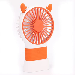 Uxsiya Ventilador de Mano portátil Ventilador de 3 velocidades para Sala de Estar, Dormitorio, hogar(Naranja Sol) precio