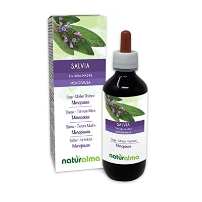 Salvia (Salvia officinalis) hojas Tintura Madre sin alcohol Naturalma | Extracto líquido gotas 200 ml | Complemento alimenticio | Vegano