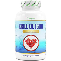 Aceite de Krill - 135 Cápsulas - Premium: Aceite de Krill Antártico - Rico en EPA + DHA + Astaxantina + Fosfolípidos + Ácidos grasos Omega 3 - Bajo en en oferta