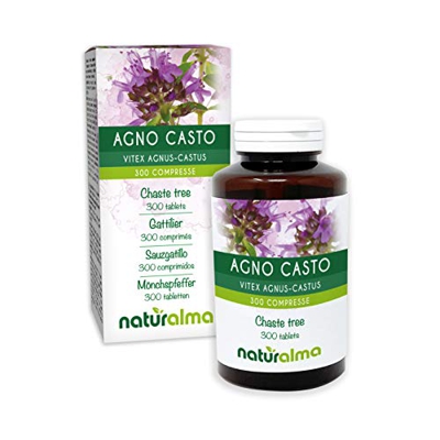 Sauzgatillo (Vitex agnus-castus) frutos NATURALMA | 150 g | 300 comprimidos de 500 mg | Complemento alimenticio | Natural y Vegano