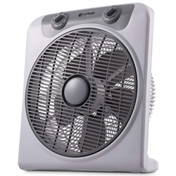 Grunkel - BOX FAN - Vemtilador de suelo potente y ligero. 30cm de diámetro de aspas, función oscilación, temporizador de 60 minutos, 3 velocidades - 5 precio